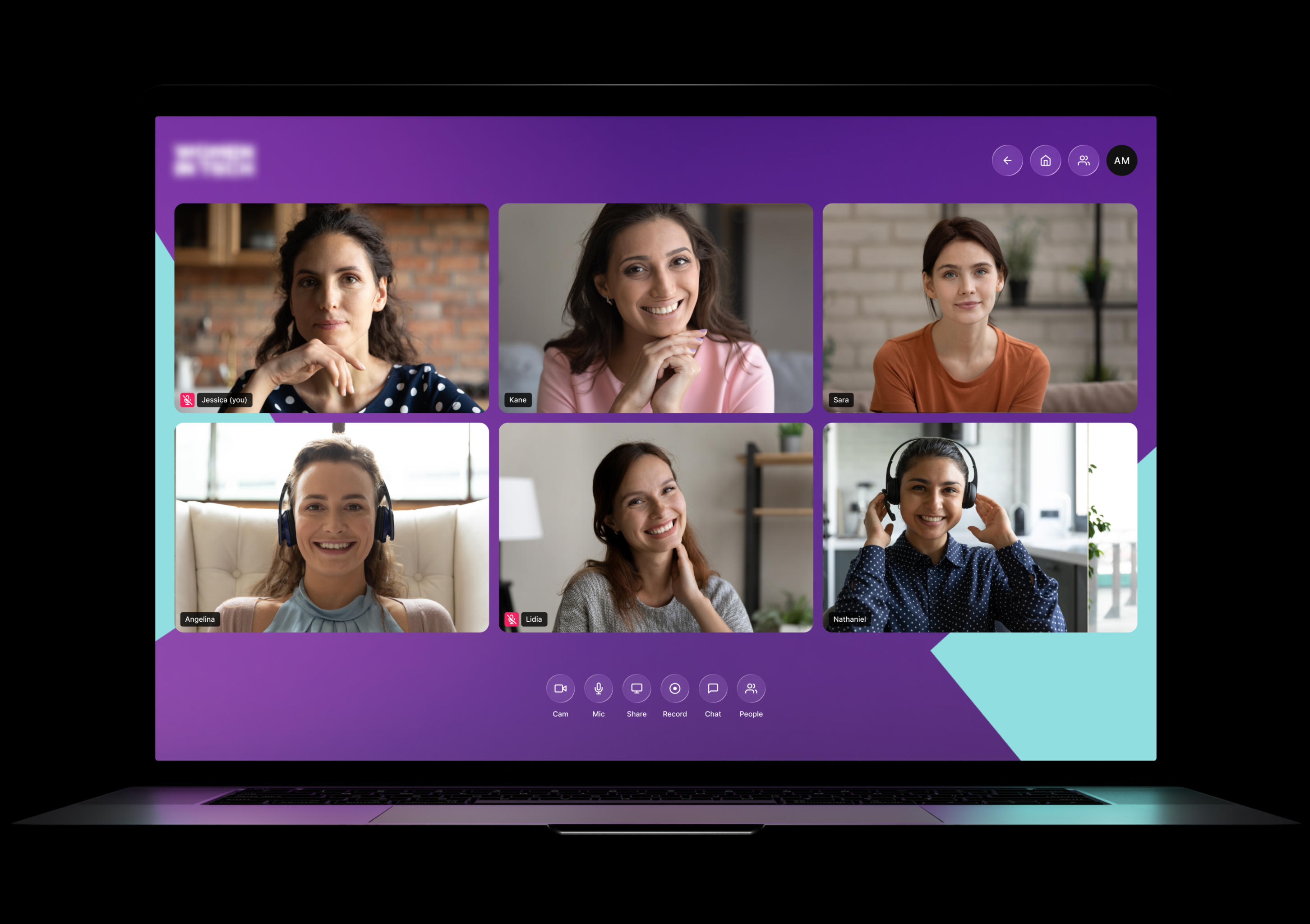 Virtual meeting rooms with WebRTC video